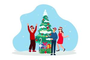 Christmas Day Celebration Flat Design vector