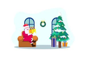 Christmas Day Celebration Flat Design vector