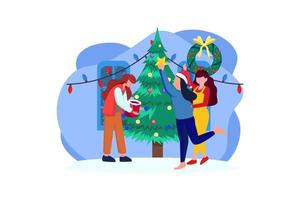 Christmas Gift Festivity Flat Design vector