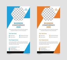 Corporate DL flyer template design vector