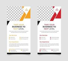 Corporate DL flyer template design vector