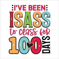 Paquete de diseño de camiseta de 100 días de escuela, diseño único y colorido de camiseta de escuela de 100 días, feliz día 100 de escuela. letras de felicitación para la celebración del centésimo día del estudiante vector