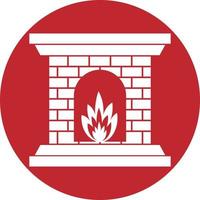 Fireplace Flat Icon vector