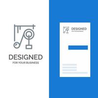 Device Machine Science Science Machine Grey Logo Design and Business Card Template vector