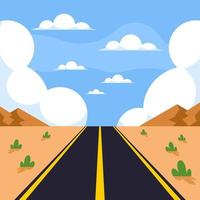 Highway in the desert element vektor vector