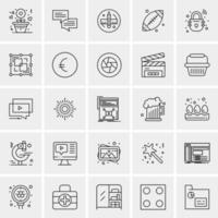 25 iconos de negocios universales vector ilustración de icono creativo para usar en proyectos relacionados con la web y dispositivos móviles