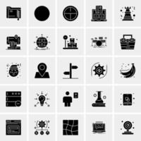 25 iconos de negocios universales vector ilustración de icono creativo para usar en proyectos relacionados con la web y dispositivos móviles