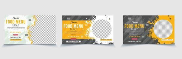 Special Food Menu thumbnail or web banner design vector