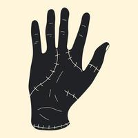 Vector illustration of a creepy zombie hand. All elements are isolated