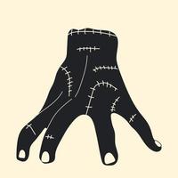 Vector illustration of a creepy zombie hand. All elements are isolated