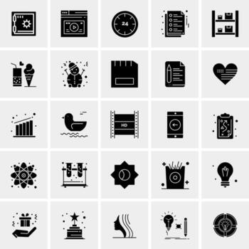 25 iconos de negocios universales vector ilustración de icono creativo para usar en proyectos relacionados con la web y dispositivos móviles