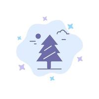 bosque, árbol, weald, canadá, icono azul, en, extracto, nube, plano de fondo vector