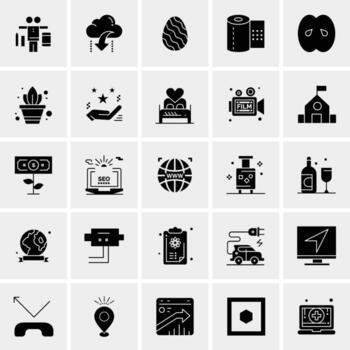 25 iconos de negocios universales vector ilustración de icono creativo para usar en proyectos relacionados con la web y dispositivos móviles