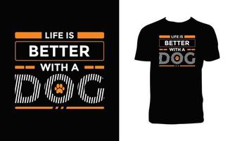 Cute Dog Typography T Shirt Design. vector