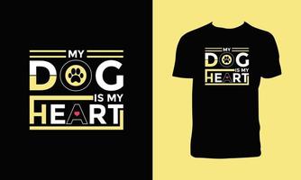 Dog Typography T Shirt Design. vector