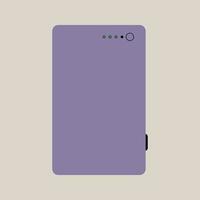 Purple Power bank vector illustration