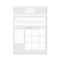 Website wireframe ui landing pages template illustration vector