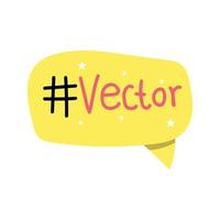 Has tag with vector hand lettering illustration