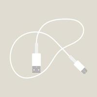 Type C smartphone data cable flat design vector