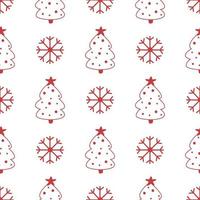 Winter and Christmas Themed Seamless Pattern vector