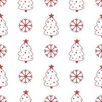 Winter and Christmas Themed Seamless Pattern vector