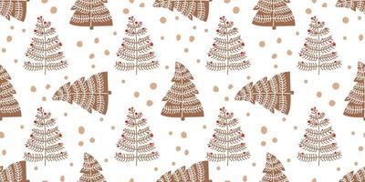 Winter and Christmas Themed Seamless Pattern vector