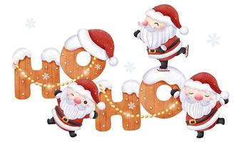Christmas Illustration Cute Santa Claus vector