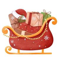 ilustración de navidad con regalos vector