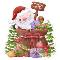 Christmas Series Cute Santa Illustration vector