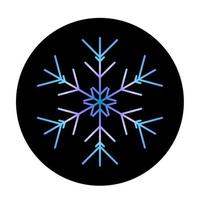 Vector blue snowflake at round background icon.  illustration for web