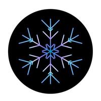 Vector blue snowflake at round background icon.  illustration for web