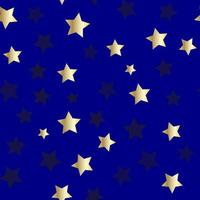 fondo de estrellas doradas. cielo nocturno de patrones sin fisuras vector