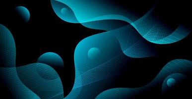 Liquid background with dynamic lines and circles. Fluid fluid design. Moire. vector