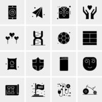 16 iconos de negocios universales vector ilustración de icono creativo para usar en proyectos relacionados con la web y dispositivos móviles