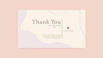 thank you card template, customer business card, aesthetic greeting template, printable custom small business card vector