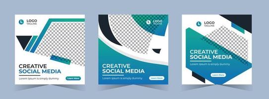 Digital marketing agency social media post and web banner template vector