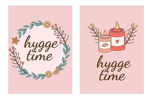 Scandinavian hygge style card set for you posters and banners vector