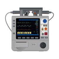 Defibrillator . Medical device. electropulse therapy of cardiac arrhythmias. AED isolated clipart on white background vector