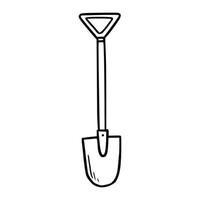 pala de herramientas de jardín dibujada a mano. vector