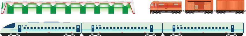 conjunto de tren. pasos vectoriales 10 vector