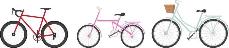 Set of bicycle. Vector EPS 10