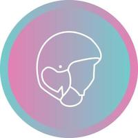 Unique Helmet Vector Line Icon