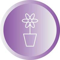 Unique Plant in Pot Vector Line Icon