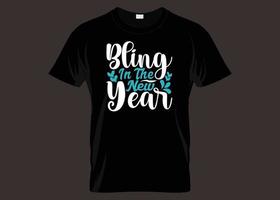 pertenecer al diseño de camiseta de tipografía de año nuevo vector