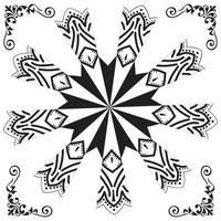 Luxury mandala style black pattern background vector