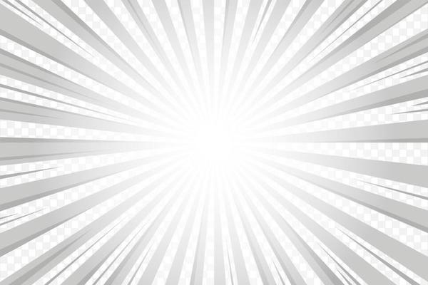 Sun rays background. White and grey radial abstract comic pattern. Vector explosion abstract lines backdrop