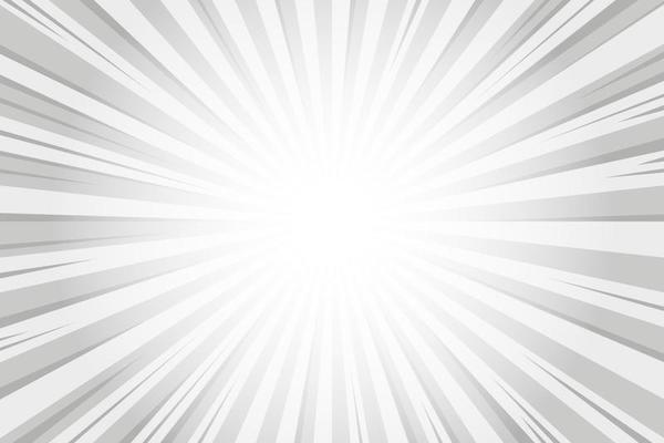 Sun rays background. White and grey radial abstract comic pattern. Vector explosion abstract lines backdrop