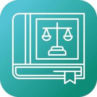 Law Book Vector Icon