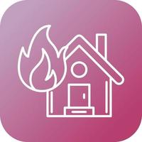 House On Fire Vector Icon