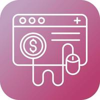 pago por clic icono de vector